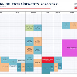 Planning d’entraînement et tarifs 2026-2027